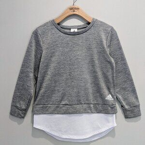 Adidas Girl's Mock Layered Sweatshirt | Girls Size L